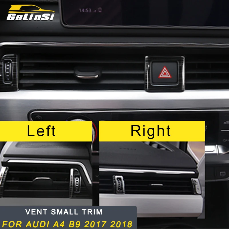 Gelinsi For Audi A4 B9 2017 2018 Auto Car brushed stainless steel vent small trim start button cover accessories Sticker
Gelinsi For Audi A4 B9 2017 2018 Auto Car brushed stainless steel vent small trim start button cover accessories Sticker