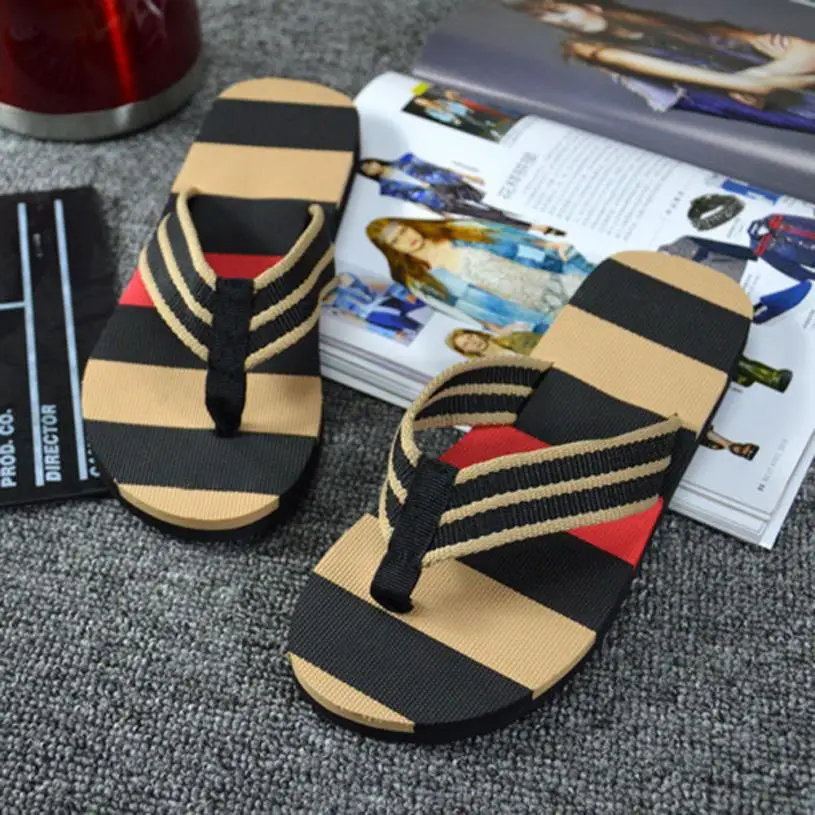 2018 New Fashion Men Summer Stripe Flip Flops Shoes Outside Male Slipper Flip-flops Casual Beach Slippers
2018 New Fashion Men Summer Stripe Flip Flops Shoes Outside Male Slipper Flip-flops Casual Beach Slippers