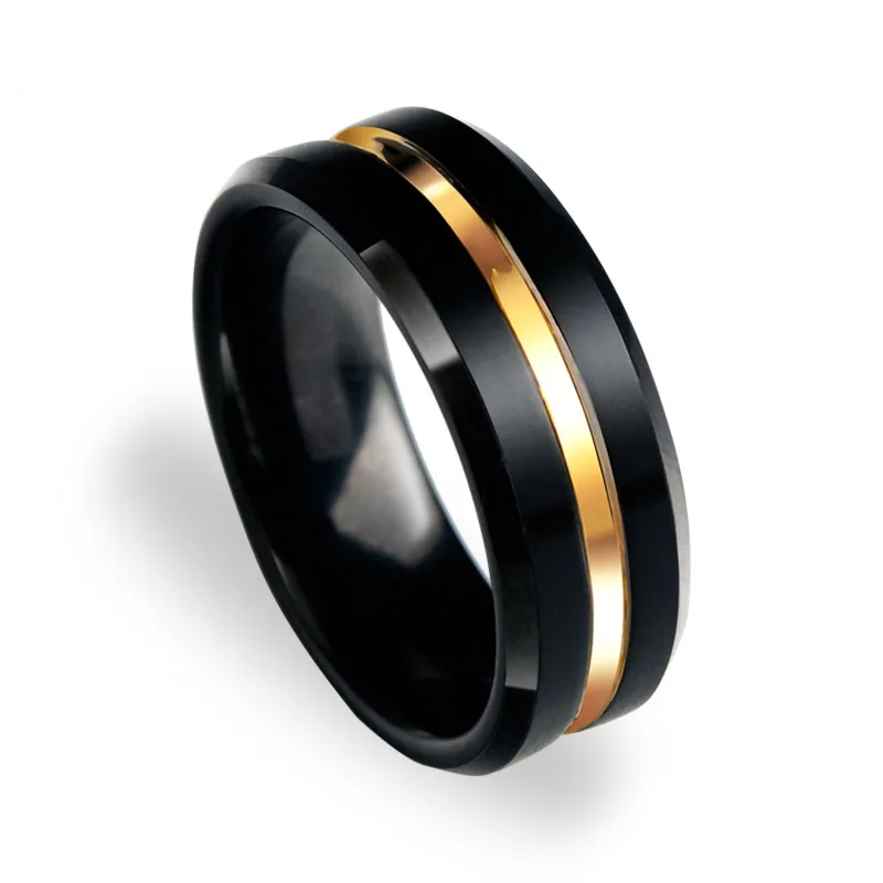 BEIER fashion Tungsten Black colour Polised ring with gold colour Thin Line Wedding Band Male Couple Jewelry for man BR-W089
BEIER fashion Tungsten Black colour Polised ring with gold colour Thin Line Wedding Band Male Couple Jewelry for man BR-W089