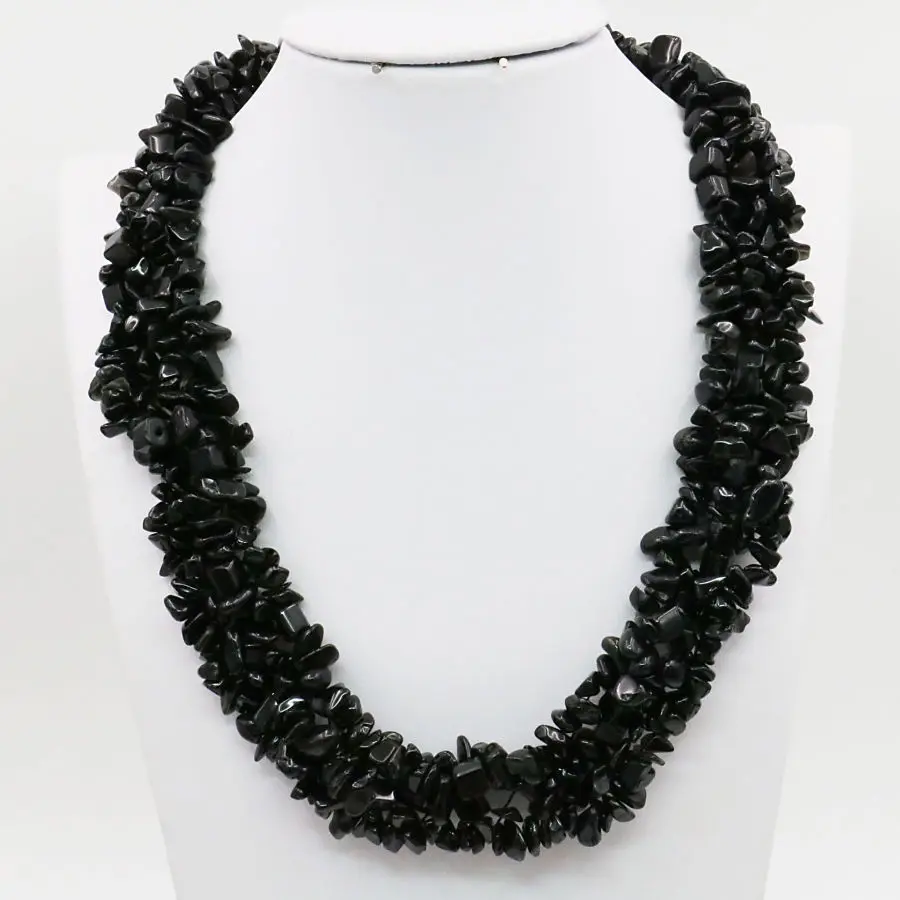 Natural Black Irregular Onyx Beads 3Rows Necklace Chain Jewelry Making Girls Party Gifts 18inch Lucky Stone Gems
Natural Black Irregular Onyx Beads 3Rows Necklace Chain Jewelry Making Girls Party Gifts 18inch Lucky Stone Gems