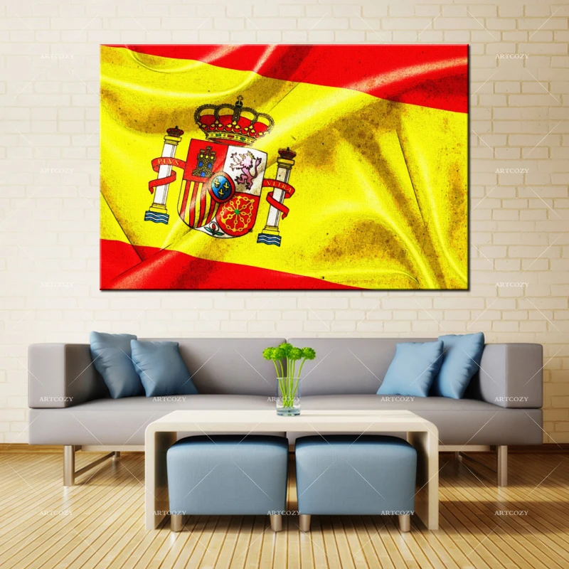 Artcozy Canvas Painting Wall Art Spanish Flag Spray Printing Waterproof Ink Home Decor
Artcozy Canvas Painting Wall Art Spanish Flag Spray Printing Waterproof Ink Home Decor