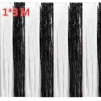 1*3 Meters Black White Rose Gold Color Foil Fringe Shiny Rain Curtains Decor Wedding Decor Photography Background Supplies
1*3 Meters Black White Rose Gold Color Foil Fringe Shiny Rain Curtains Decor Wedding Decor Photography Background Supplies