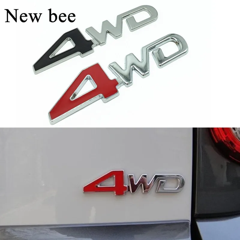 

Newbee Car Styling 3D Metal Sticker 4WD Emblem 4X4 Badge Decal For Suzuki Grand Vitara Swift SX4 Jimny Honda CRV Accord Civic