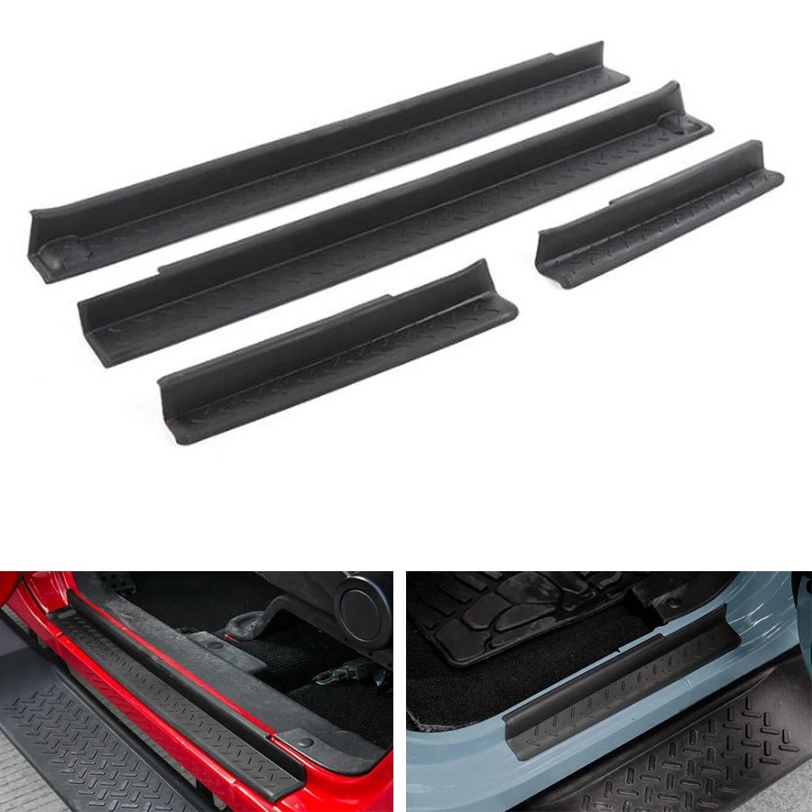 4pcs Black ABS Non-slip Door Sill Entry Guards Strips Scuff Plates Protector Cover Trim For Jeep Wrangler JK 4 Doors
4pcs Black ABS Non-slip Door Sill Entry Guards Strips Scuff Plates Protector Cover Trim For Jeep Wrangler JK 4 Doors