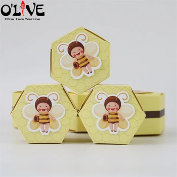 50 Pcs Hexagon Bee Gift Box Candy Baby Shower Birthday Bonbonniere Baptism Sugar Boxes Wedding Party Favors Dragees Packaging
50 Pcs Hexagon Bee Gift Box Candy Baby Shower Birthday Bonbonniere Baptism Sugar Boxes Wedding Party Favors Dragees Packaging