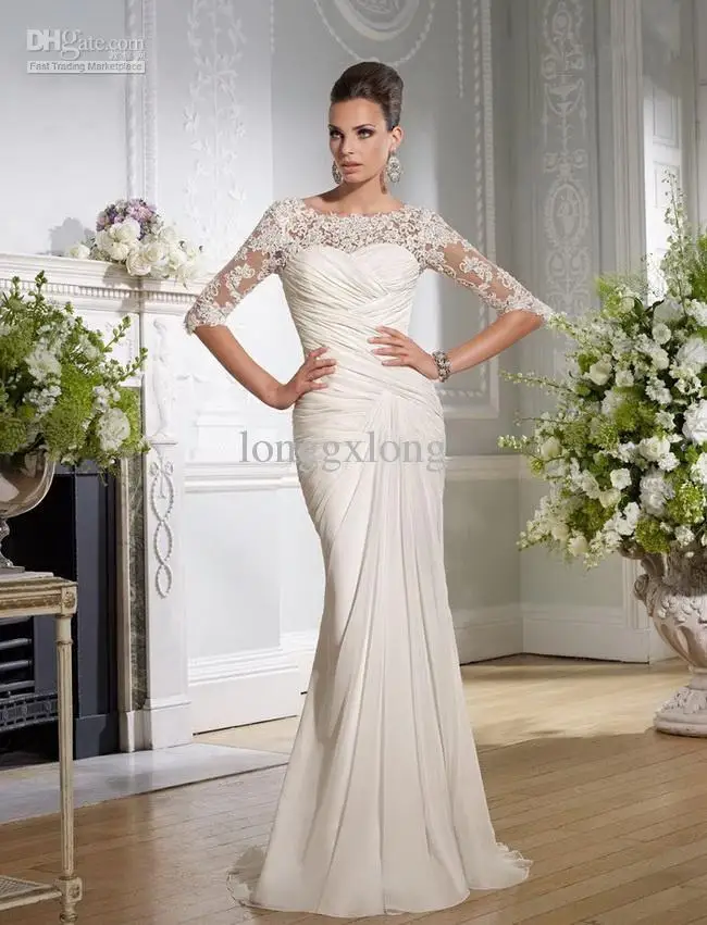 casamento vestido de noiva robe de mariage 2014 new fashionable romantic sleeves long wedding Dress bridal gowns free shipping
casamento vestido de noiva robe de mariage 2014 new fashionable romantic sleeves long wedding Dress bridal gowns free shipping