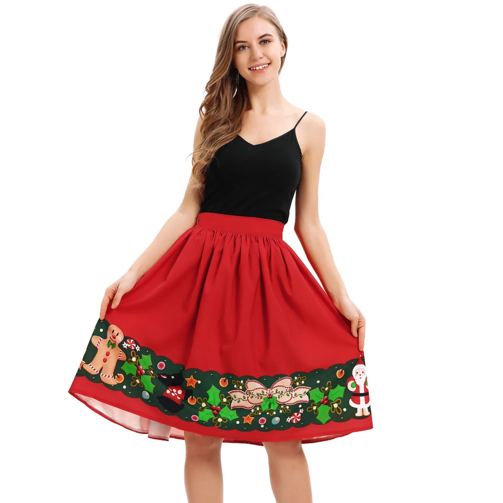 Clothing 2109 new women's casual Christmas Santa bell pants stretch high waist role-playing ball gown skirt girl cute skirt
Clothing 2109 new women's casual Christmas Santa bell pants stretch high waist role-playing ball gown skirt girl cute skirt