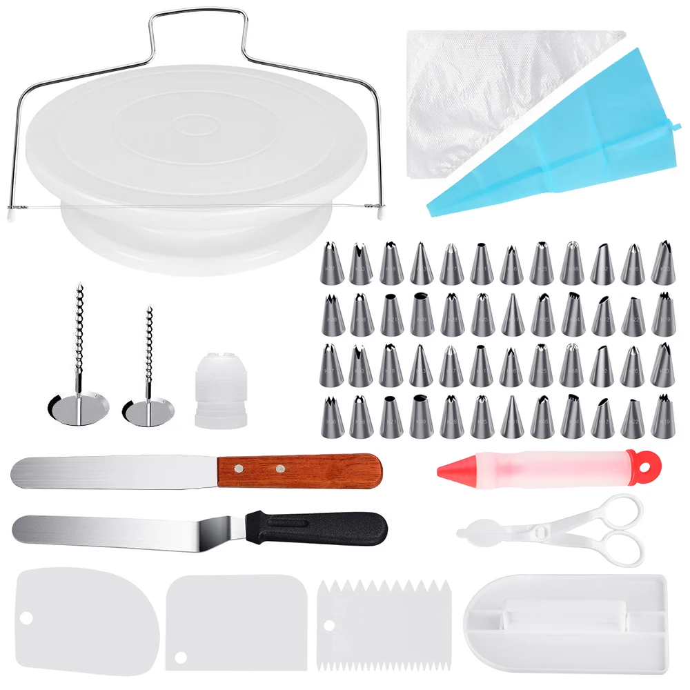 Hoomall 73pcs DIY Cake Decorating Tools Icing Tips Turntable Pastry Bags Couplers Piping Nozzle Baking Set For Cupcakes Cookies
Hoomall 73pcs DIY Cake Decorating Tools Icing Tips Turntable Pastry Bags Couplers Piping Nozzle Baking Set For Cupcakes Cookies