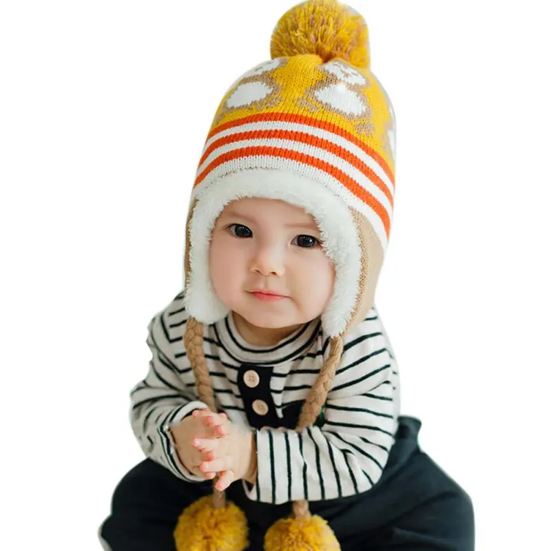 

Winter Warm Korean Version Cute Baby Hat Penguin Newborn Colorful Baby Winter Hats Hedging Caps