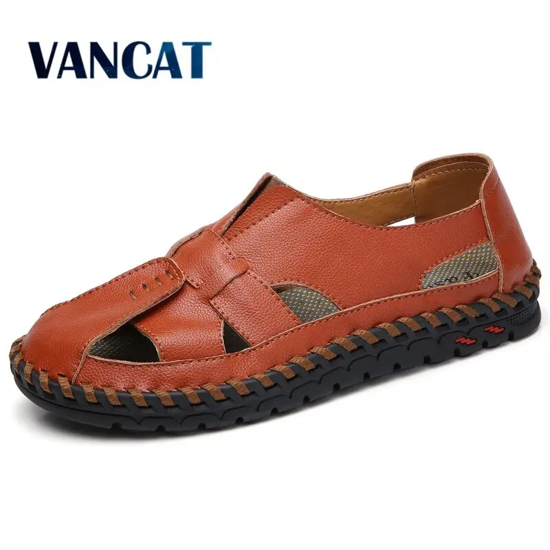 2019 New Genuine Leather Handmade Men Sandals High Quality Soft Summer Men's Shoes Retro Sewing Casual Beach Shoes Big Size 46
2019 New Genuine Leather Handmade Men Sandals High Quality Soft Summer Men's Shoes Retro Sewing Casual Beach Shoes Big Size 46