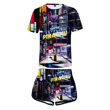 Pokemon Detective Pikachu 3D Two Pieces Short-sleeved T-shirt + Shorts 2019 Exclusive Fashion Casual T-shirt Women Cotton+shorts
Pokemon Detective Pikachu 3D Two Pieces Short-sleeved T-shirt + Shorts 2019 Exclusive Fashion Casual T-shirt Women Cotton+shorts