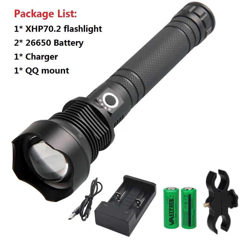 Tactical Flashlight Original Ultra Bright High Lumen LED Flashlight Torch Light + 26650 battery + Mount + Charger
Tactical Flashlight Original Ultra Bright High Lumen LED Flashlight Torch Light + 26650 battery + Mount + Charger