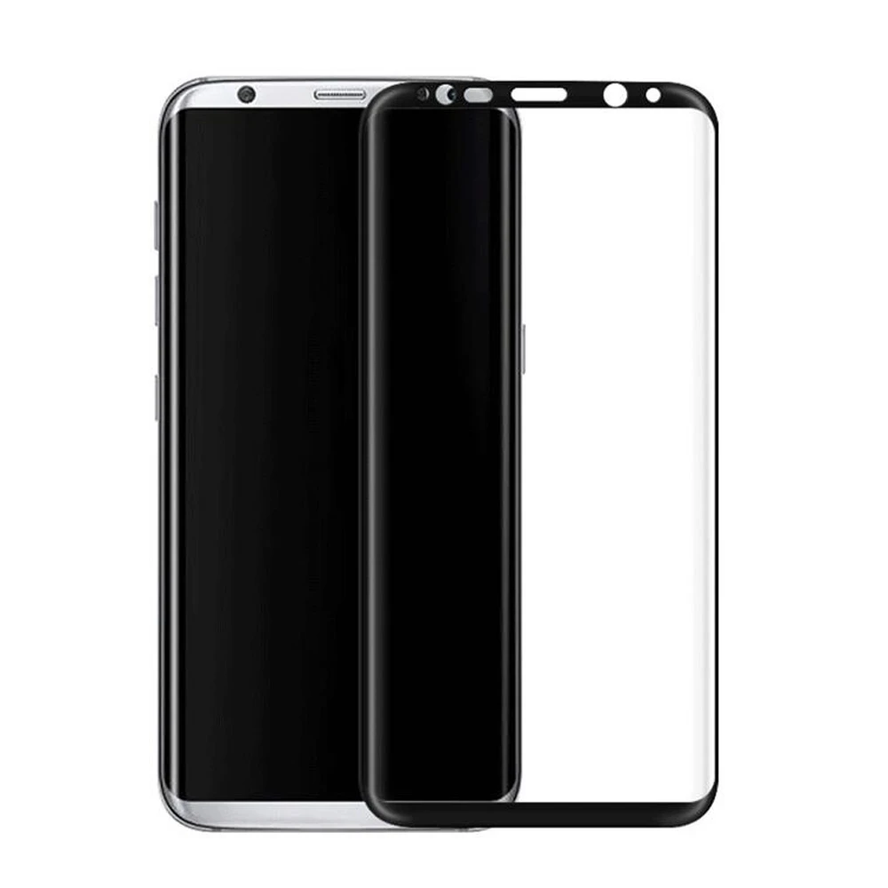 

100pcs/lot Full Coverage 3D Curved Tempered Glass Film For Samsung Galaxy S8 / S8 Plus 9H Front Protective Screen Protector