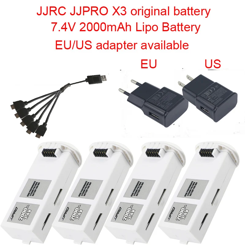 Original 7.4V 2000mAh Lipo Battery for JJRC JJPRO X3 HAX RC Quadcopter Spare Parts Accessories
Original 7.4V 2000mAh Lipo Battery for JJRC JJPRO X3 HAX RC Quadcopter Spare Parts Accessories