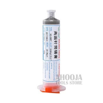 High Temperature Lead-Free SMT Solder Paste BGA Repair Environmental Protection Soldering Flux SD-585T 100g Sn99Ag0.3Cu0.7
High Temperature Lead-Free SMT Solder Paste BGA Repair Environmental Protection Soldering Flux SD-585T 100g Sn99Ag0.3Cu0.7