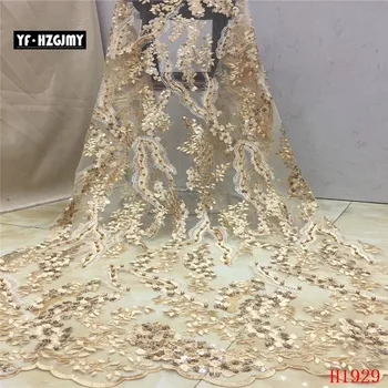 YF HZGJMY New Arrival African Golden Sequins Lace Fabric Beads Lace Fabric sequined tulle fabric for wedding dress A1929-1
YF HZGJMY New Arrival African Golden Sequins Lace Fabric Beads Lace Fabric sequined tulle fabric for wedding dress A1929-1