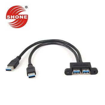 Can be fixed size chassis rear panel line, with screws dual USB3.0 extension cable, two 3.0 pairs of busbars 0.3M
Can be fixed size chassis rear panel line, with screws dual USB3.0 extension cable, two 3.0 pairs of busbars 0.3M