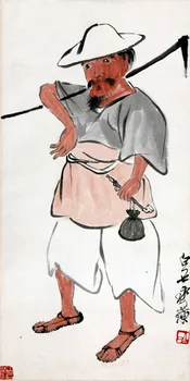 scenery canvas prints landscape modern Chinese artist masterpiece poster figurative peasant with hoe on shoulder by Qi Baishi
scenery canvas prints landscape modern Chinese artist masterpiece poster figurative peasant with hoe on shoulder by Qi Baishi