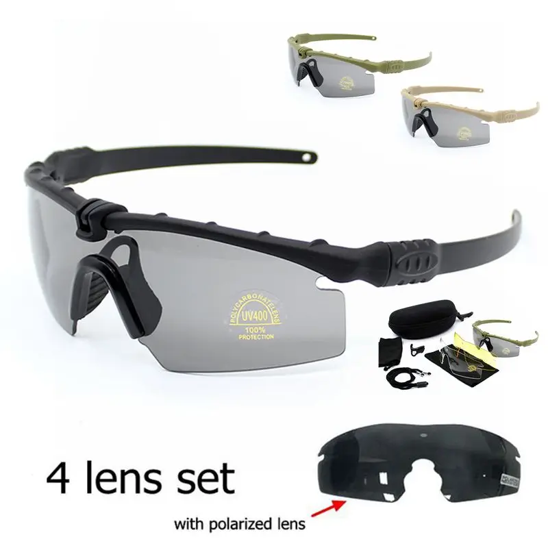 Army Goggles UV400 Protection Tactical Glasses Military Shooting Paintball Shooting Goggles Tactical Polarized Men Sunglasses
Army Goggles UV400 Protection Tactical Glasses Military Shooting Paintball Shooting Goggles Tactical Polarized Men Sunglasses