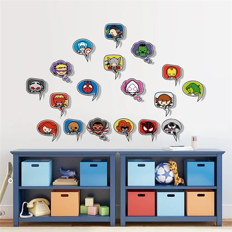 Cartoon Super Heros Wall Stickers For Home Decoration Diy Spider Man Capitain America Iron Man Hulk Mural Art Boys Wall Decals
Cartoon Super Heros Wall Stickers For Home Decoration Diy Spider Man Capitain America Iron Man Hulk Mural Art Boys Wall Decals