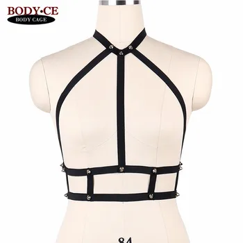 Women Sexy Goth Punk Spike Bra Harness Lingerie Bondage Black Elastic Strappy Tops Cage Bustier Fetish Exotic Burlesque RaveWear
Women Sexy Goth Punk Spike Bra Harness Lingerie Bondage Black Elastic Strappy Tops Cage Bustier Fetish Exotic Burlesque RaveWear