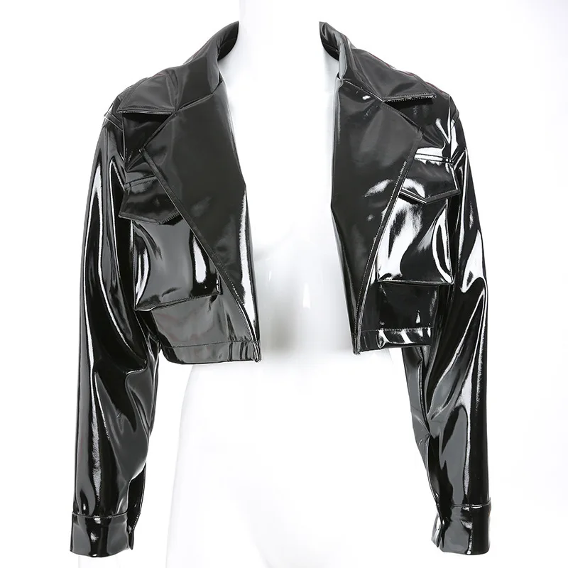 YYXZ Spring Western Style Fashion Loose Solid Color Long Sleeve SM L Black Bright Leather Woman Casual Short PU Jacket Lady
YYXZ Spring Western Style Fashion Loose Solid Color Long Sleeve SM L Black Bright Leather Woman Casual Short PU Jacket Lady