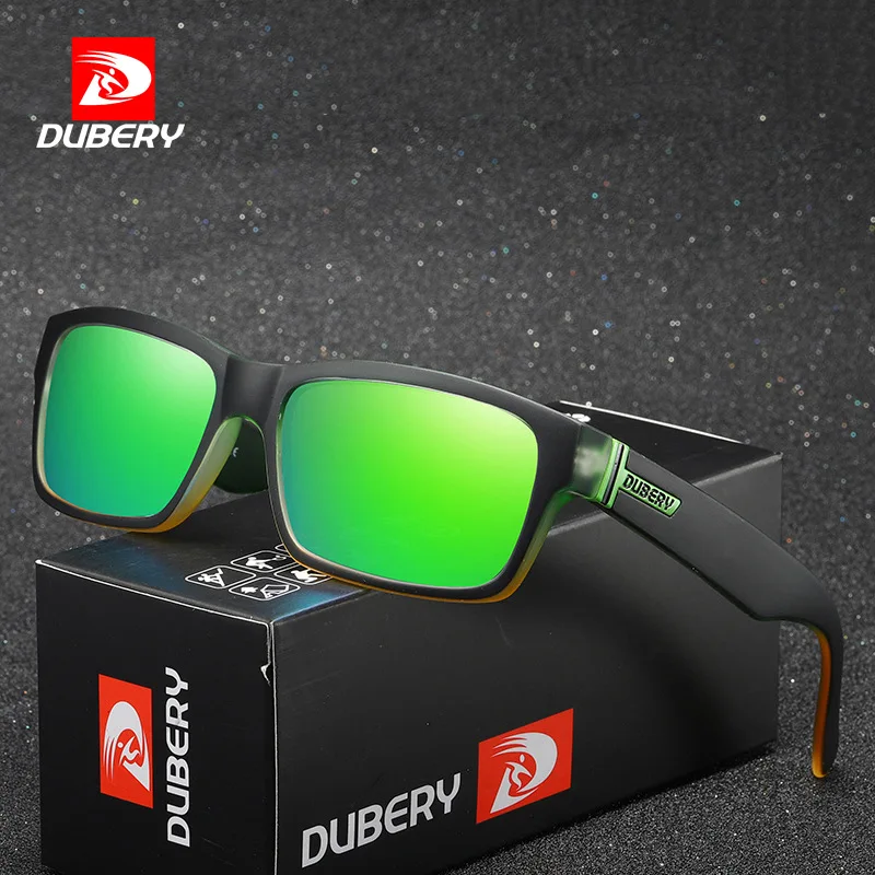 

DUBERY Vintage Polarized Sunglasses Men's Sun Glasses For Men Square Shades Driving Black Summer Oculos Male Model 8 Colors