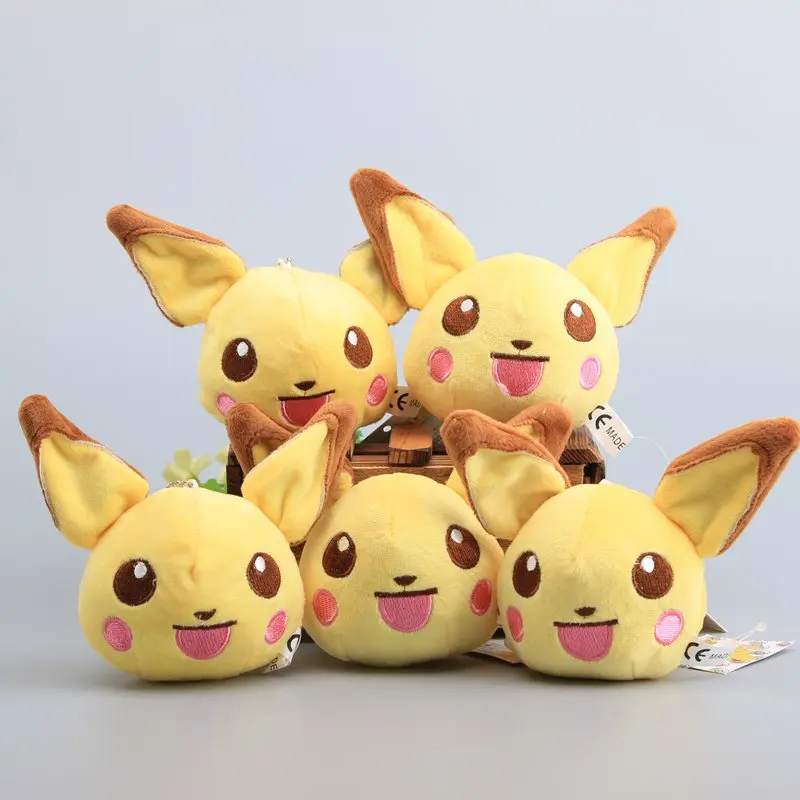 Cute Raichu 5 pcs/Lot Raichu with Pink Cheeks Plush Keychain Small Pendant Mini Stuffed Dolls 8 CM
Cute Raichu 5 pcs/Lot Raichu with Pink Cheeks Plush Keychain Small Pendant Mini Stuffed Dolls 8 CM