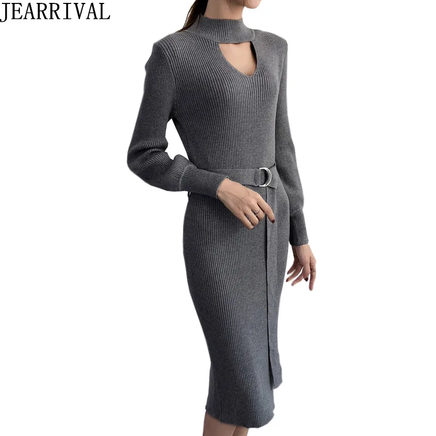 2018 New Women's Long Sleeve Winter Dress Elegant Turtleneck Slim Casual Work Office Bodycon Knitted Dress Vestidos De Festa
2018 New Women's Long Sleeve Winter Dress Elegant Turtleneck Slim Casual Work Office Bodycon Knitted Dress Vestidos De Festa