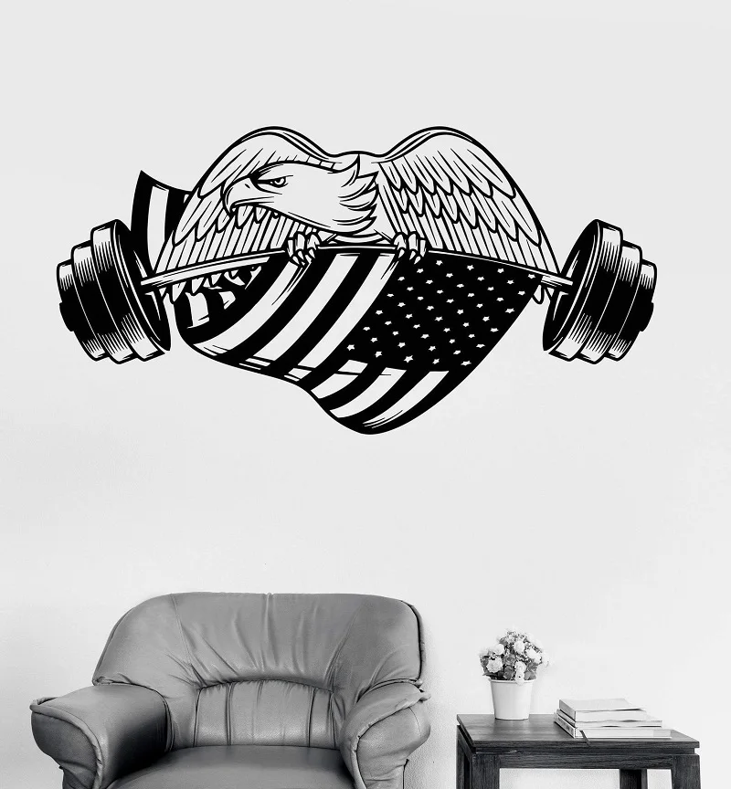 Gym American Eagle American Flag Vinyl Wall Sticker Bodybuilding Fitness University Dormitory Home Decor Art Decal CS28 
Gym American Eagle American Flag Vinyl Wall Sticker Bodybuilding Fitness University Dormitory Home Decor Art Decal CS28