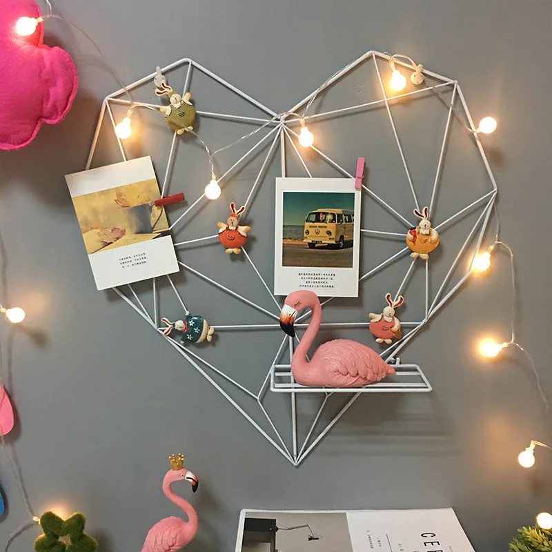 Multifunctional Iron Heart shap Wall Rack Decoration For Home Wall StorageHeart-shaped Grid Metal Frame Photo Postcard Hanging
Multifunctional Iron Heart shap Wall Rack Decoration For Home Wall StorageHeart-shaped Grid Metal Frame Photo Postcard Hanging