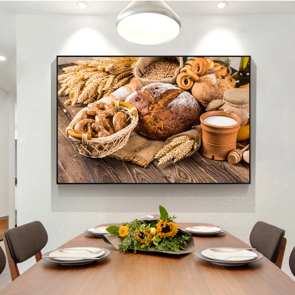 Kitchen Theme Canvas Art Paintings On The Wall Print Picture For Kitchen Dining Room Home Decoration Bread Milk Canvas Poster
Kitchen Theme Canvas Art Paintings On The Wall Print Picture For Kitchen Dining Room Home Decoration Bread Milk Canvas Poster