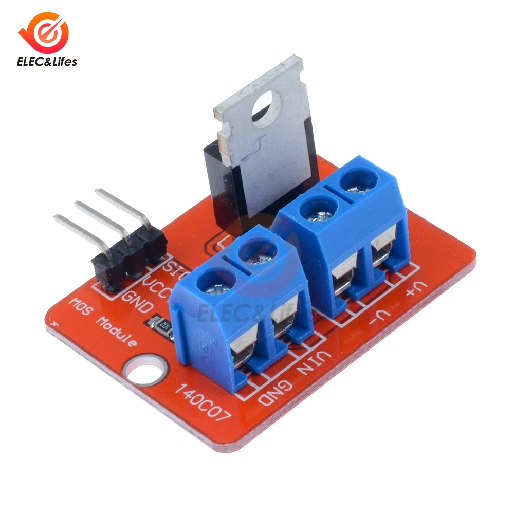 3.3V/5V Top Mosfet Button IRF520 MOS Driver Module For Arduino MCU ARM Raspberry Pi Adjustable PWM speed regulator Output
3.3V/5V Top Mosfet Button IRF520 MOS Driver Module For Arduino MCU ARM Raspberry Pi Adjustable PWM speed regulator Output