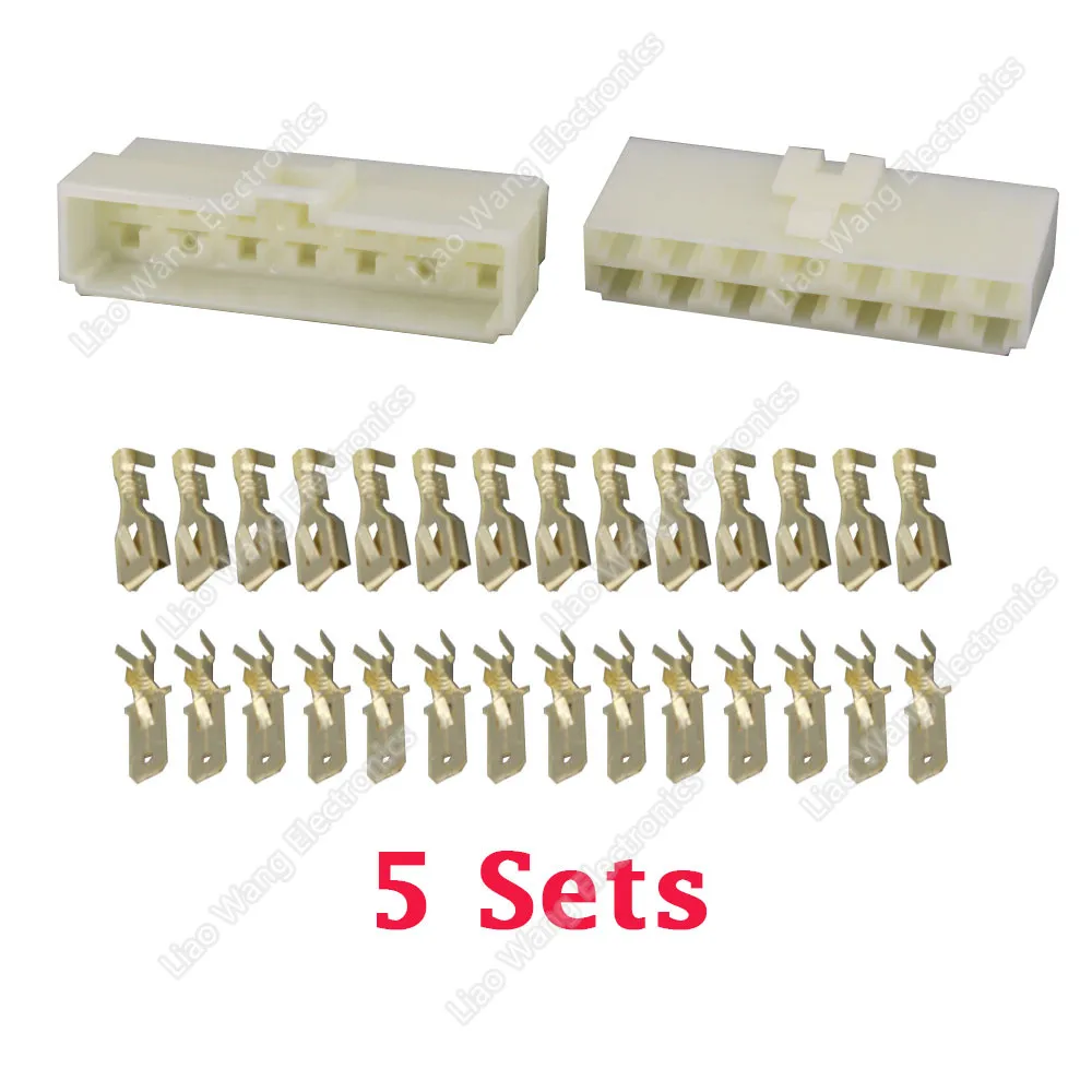 Free Shipping 5 Sets All New 6.3-14 Pin 6.3mm Electrical Wire Connector Plug Male female Automobile Connector
Free Shipping 5 Sets All New 6.3-14 Pin 6.3mm Electrical Wire Connector Plug Male female Automobile Connector