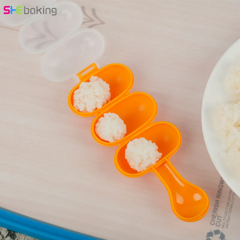 Shebaking 1set Rice Ball Molds DIY Ball Shape Sushi Maker Mould Seaweed Cutter Rice Ball with Spoon Kitchen Mold Utilities Tools
Shebaking 1set Rice Ball Molds DIY Ball Shape Sushi Maker Mould Seaweed Cutter Rice Ball with Spoon Kitchen Mold Utilities Tools