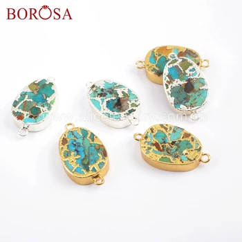 BOROSA 5PCS NEW Arrival Gold Color Teardrop Shape Copper Turquoises Connector Jewelry Finding for Necklace/Bracelet DIY G1702
BOROSA 5PCS NEW Arrival Gold Color Teardrop Shape Copper Turquoises Connector Jewelry Finding for Necklace/Bracelet DIY G1702