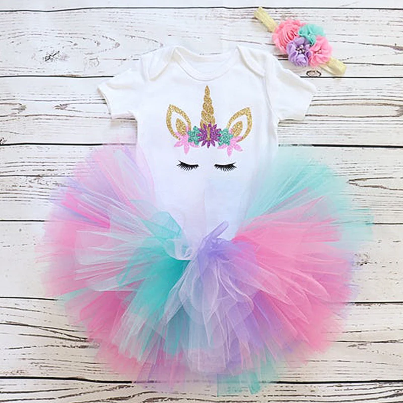 Unicorn Birthday Outfits for 1 Year Old Baby Girl Clothes Tops+tutu Dress+Headband 3pcs Unicorn Sets Infant Christening Wear
Unicorn Birthday Outfits for 1 Year Old Baby Girl Clothes Tops+tutu Dress+Headband 3pcs Unicorn Sets Infant Christening Wear