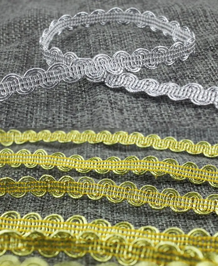 20 yards/lot High-grade Gold/Silver Wire Bending Webbing Of 0.8 CM Wide Lace Trim Sewing Fabric
20 yards/lot High-grade Gold/Silver Wire Bending Webbing Of 0.8 CM Wide Lace Trim Sewing Fabric