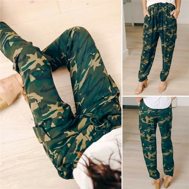 Women Camo Cargo Pants Harem Ladies Loose Sports Casual Camouflage Trousers Overalls
Women Camo Cargo Pants Harem Ladies Loose Sports Casual Camouflage Trousers Overalls