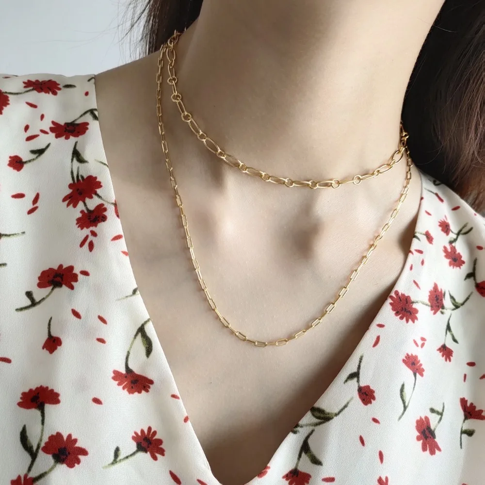 Luxury Design 925 sterling silver Choker Necklace Female links chains Necklaces for Women Gold Color 2019 Fashion Coin Jewelry
Luxury Design 925 sterling silver Choker Necklace Female links chains Necklaces for Women Gold Color 2019 Fashion Coin Jewelry