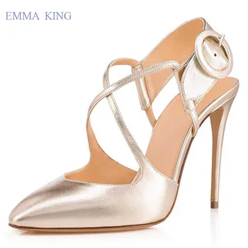 EMMA KING Elegant Ladies Champagne Slingbacks Party Shoes Woman Pumps Buckle Strap Round Toe Stiletto High Heels Bridal Shoes
EMMA KING Elegant Ladies Champagne Slingbacks Party Shoes Woman Pumps Buckle Strap Round Toe Stiletto High Heels Bridal Shoes