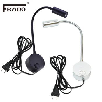 Wall Lamps LED with Knob Switch EU US Plug 3W Modern Reading Bedroom Bedside Lamp Black Silver Flexible 360 Angle Rotating
Wall Lamps LED with Knob Switch EU US Plug 3W Modern Reading Bedroom Bedside Lamp Black Silver Flexible 360 Angle Rotating