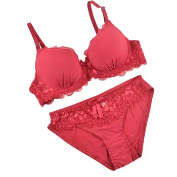 Bow Sexy Lace Bra&Brief Sets Back Closure Unlined Undies Women's Black Red Underwear Sets
Bow Sexy Lace Bra&Brief Sets Back Closure Unlined Undies Women's Black Red Underwear Sets