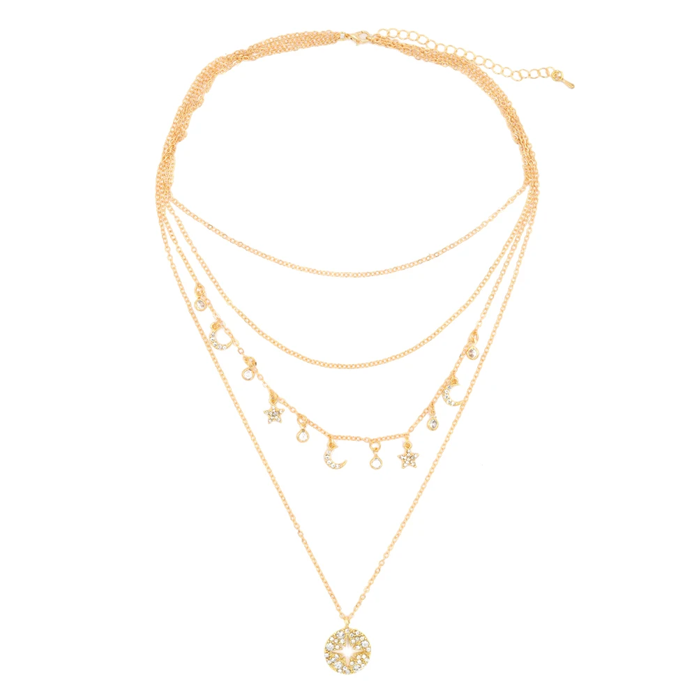 1pcs Necklace Beautiful Gift Decor Star Pendant Multilayer Necklace Moon Pendant for Woman Friend Lover Mother
1pcs Necklace Beautiful Gift Decor Star Pendant Multilayer Necklace Moon Pendant for Woman Friend Lover Mother