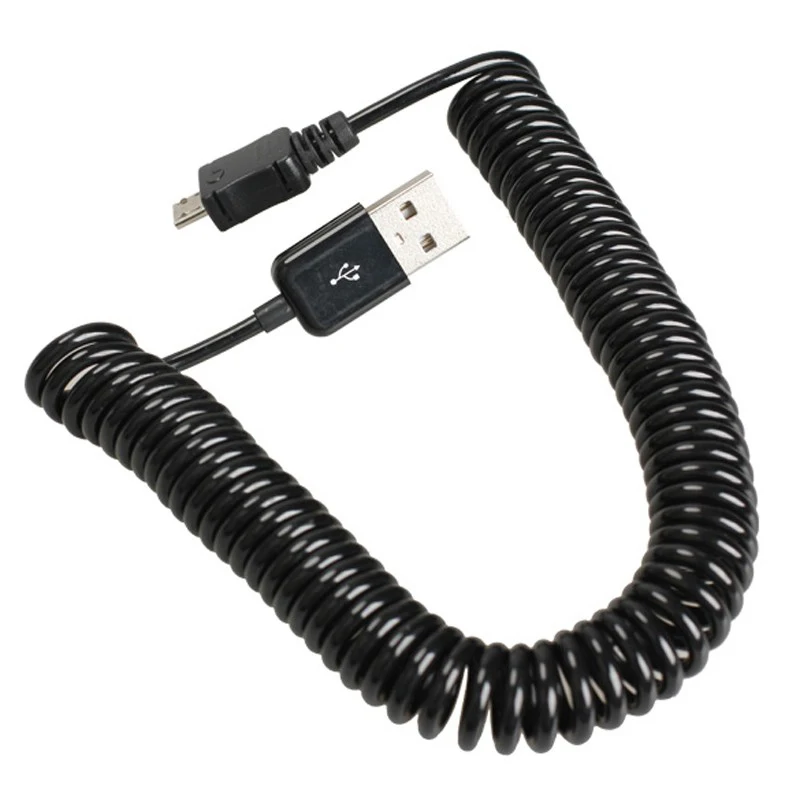 Spiral Coiled USB 2.0 A Male to Micro USB B 5Pin Adaptor Spring Cable 2.5-3m cable length
Spiral Coiled USB 2.0 A Male to Micro USB B 5Pin Adaptor Spring Cable 2.5-3m cable length