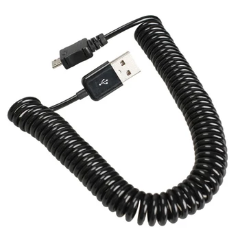 Spiral Coiled USB 2.0 A Male to Micro USB B 5Pin Adaptor Spring Cable 2.5-3m cable length
Spiral Coiled USB 2.0 A Male to Micro USB B 5Pin Adaptor Spring Cable 2.5-3m cable length
