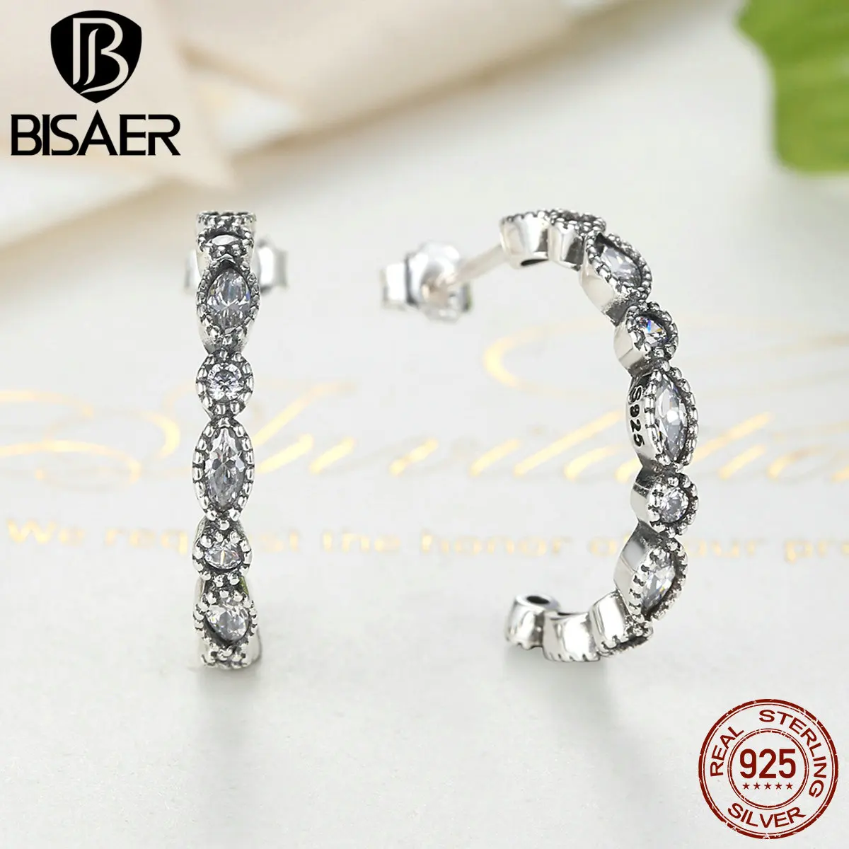 BISAER Real 925 Sterling Silver Simple Geometric Stud Earrings for Women Brincos Fashion Earrings Jewelry 2019 WEUS486
BISAER Real 925 Sterling Silver Simple Geometric Stud Earrings for Women Brincos Fashion Earrings Jewelry 2019 WEUS486