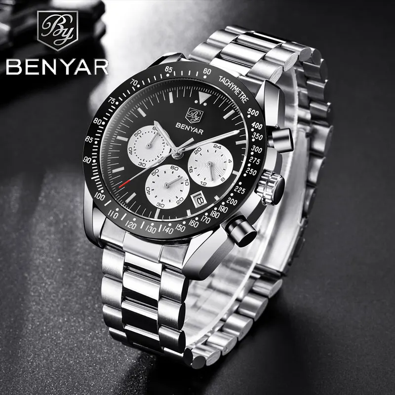 BENYAR Men‘s Watches Luxury Brand Men Watch Waterproof Watch Sports Watches Business Wristwatch Chronograph Relogio Masculino
BENYAR Men‘s Watches Luxury Brand Men Watch Waterproof Watch Sports Watches Business Wristwatch Chronograph Relogio Masculino