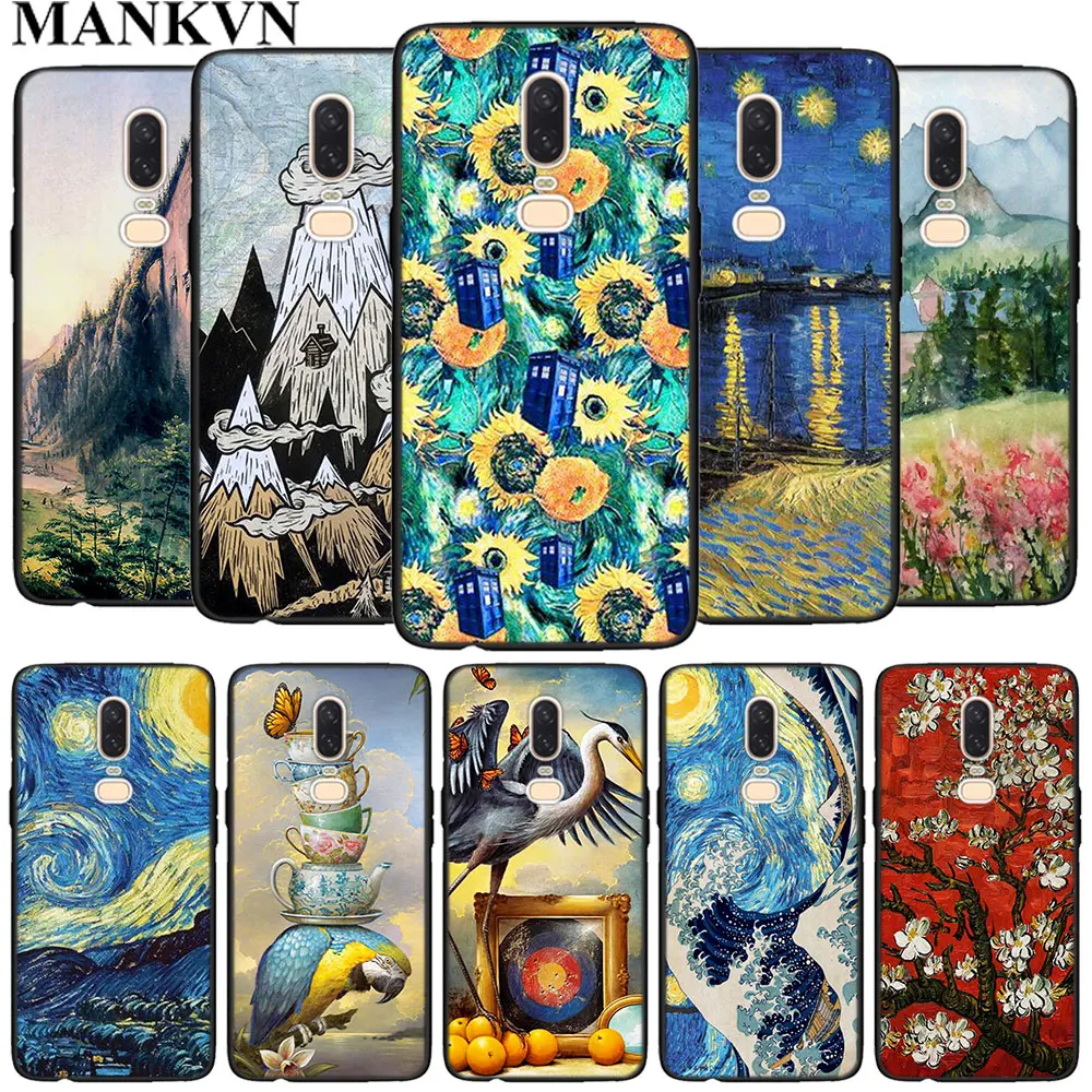 Van Gogh Star flower Black soft Silicone cases cover for Oneplus 6 6T 5T Rubber TPU back Phone case
Van Gogh Star flower Black soft Silicone cases cover for Oneplus 6 6T 5T Rubber TPU back Phone case