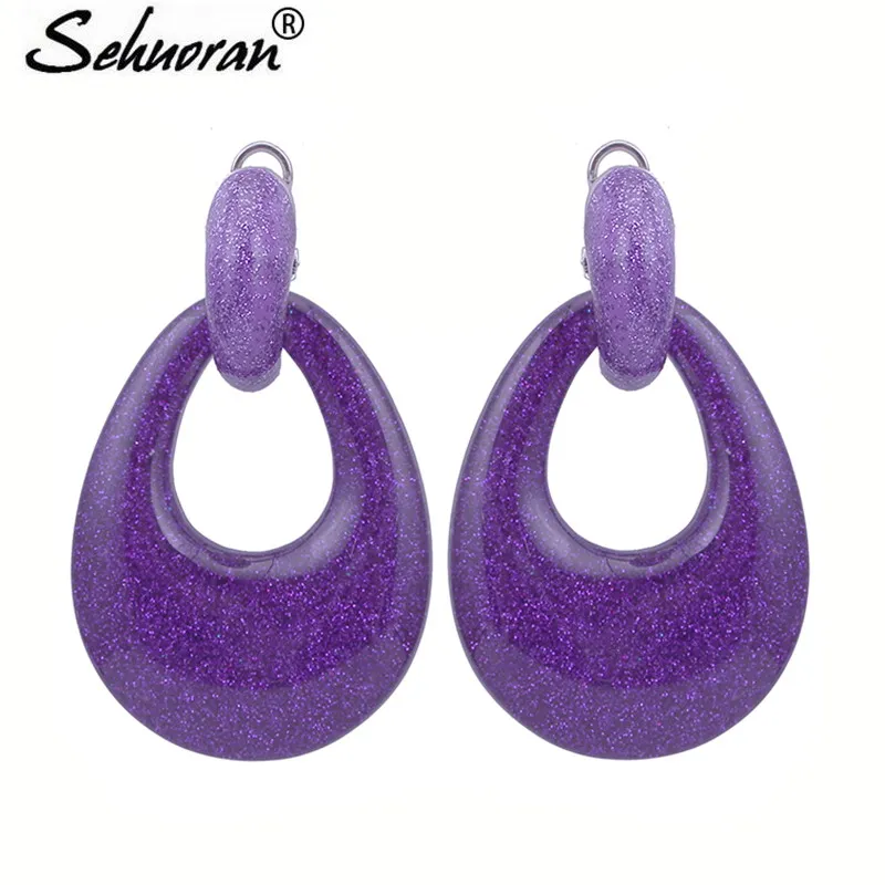 Seuhuoran Drop Earrings For Woman Zinc Alloy Clip With Shiny Sequins Resin Water Drip Earrings Big Pendants Jewelry Brand
Seuhuoran Drop Earrings For Woman Zinc Alloy Clip With Shiny Sequins Resin Water Drip Earrings Big Pendants Jewelry Brand